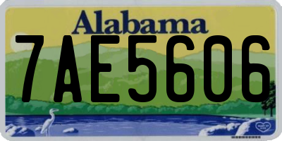 AL license plate 7AE5606
