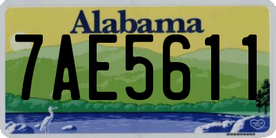 AL license plate 7AE5611