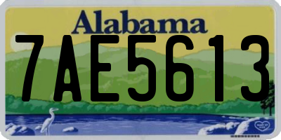 AL license plate 7AE5613