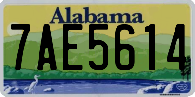 AL license plate 7AE5614