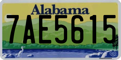 AL license plate 7AE5615