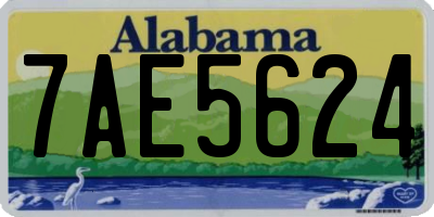 AL license plate 7AE5624