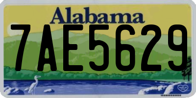 AL license plate 7AE5629