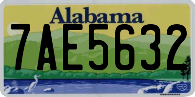 AL license plate 7AE5632