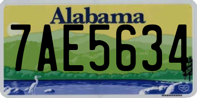 AL license plate 7AE5634