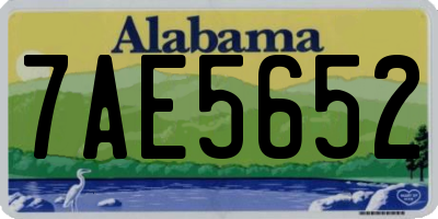 AL license plate 7AE5652