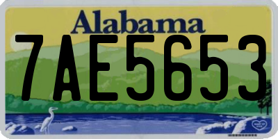AL license plate 7AE5653