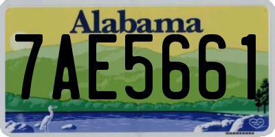 AL license plate 7AE5661