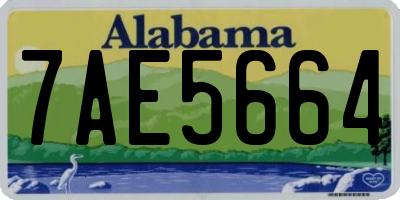 AL license plate 7AE5664