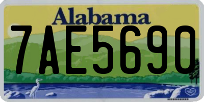 AL license plate 7AE5690