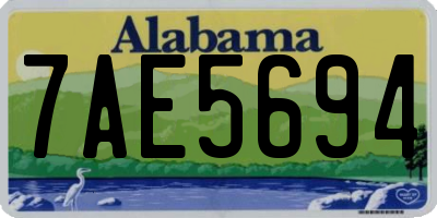 AL license plate 7AE5694