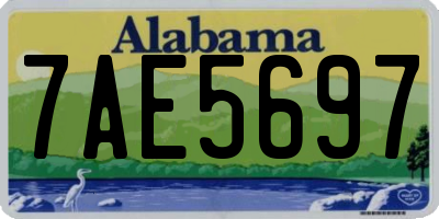 AL license plate 7AE5697