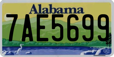 AL license plate 7AE5699