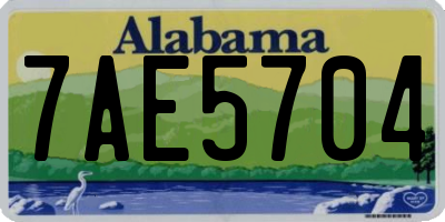 AL license plate 7AE5704