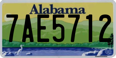 AL license plate 7AE5712