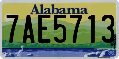 AL license plate 7AE5713