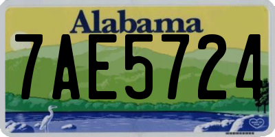 AL license plate 7AE5724