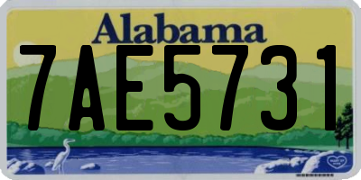 AL license plate 7AE5731