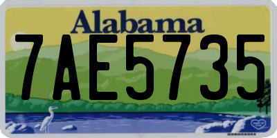 AL license plate 7AE5735
