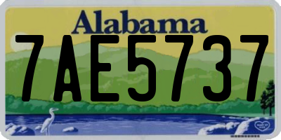 AL license plate 7AE5737