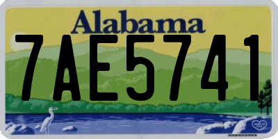 AL license plate 7AE5741