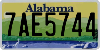 AL license plate 7AE5744