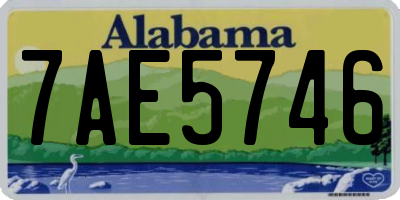 AL license plate 7AE5746