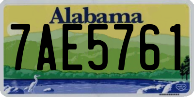 AL license plate 7AE5761
