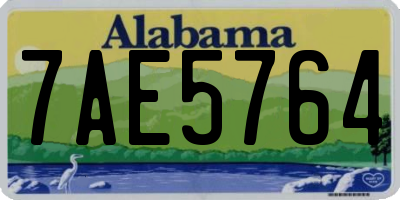 AL license plate 7AE5764