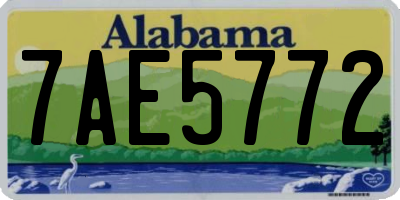AL license plate 7AE5772