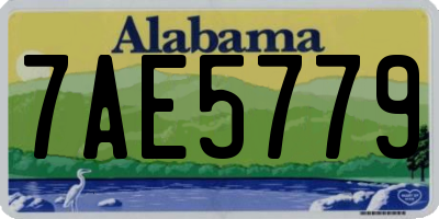 AL license plate 7AE5779