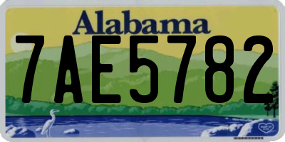 AL license plate 7AE5782