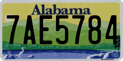 AL license plate 7AE5784