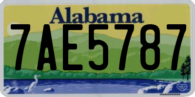 AL license plate 7AE5787