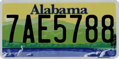 AL license plate 7AE5788