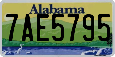 AL license plate 7AE5795