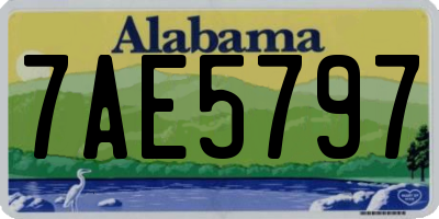 AL license plate 7AE5797