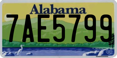 AL license plate 7AE5799