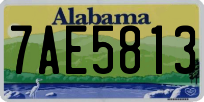 AL license plate 7AE5813