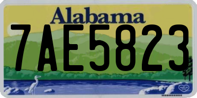 AL license plate 7AE5823