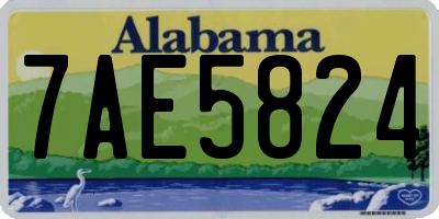 AL license plate 7AE5824