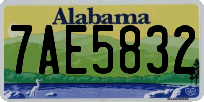 AL license plate 7AE5832
