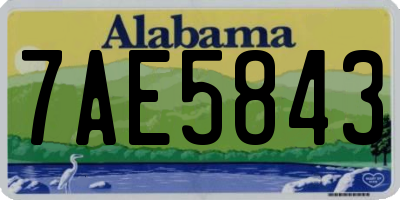 AL license plate 7AE5843