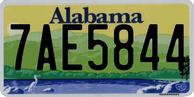 AL license plate 7AE5844