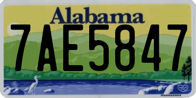 AL license plate 7AE5847