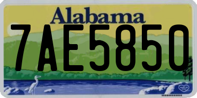 AL license plate 7AE5850