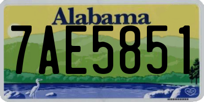 AL license plate 7AE5851