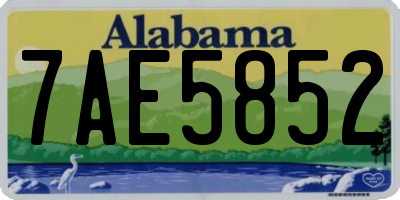 AL license plate 7AE5852
