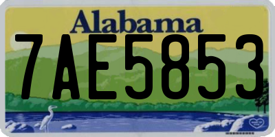 AL license plate 7AE5853