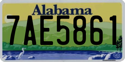 AL license plate 7AE5861